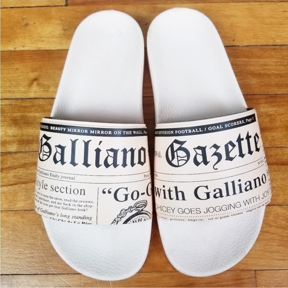 Galliano Shoes - GALLIANO Newspaper Slides Sandals Light Pink Barbie Barbiecore EU 40